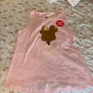 NWT DISNEY TWO SIDED Sequin Ice Cream Kids Tank Top size XL